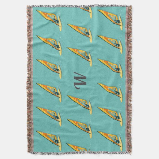 Monogram Windsurfing Deken (Voorkant Verticaal)