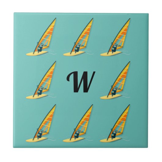 Monogram Windsurfing Tegeltje (Voorkant)