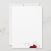 Monogram Wine Red Spill Burgundy Wedding Invite Kaart (Achterkant)