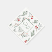 Monogram Winter Botanical Paper Servet (Hoek)