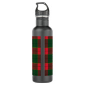 Monogram Winter Holiday Christmas Scottish Pattern Waterfles (Achterkant)