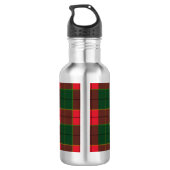 Monogram Winter Holiday Christmas Scottish Pattern Waterfles (Achterkant)