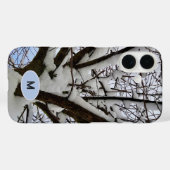 Monogram Winter Sneeuwboom Kroon Foto - Case-Mate iPhone Case (Achterkant (horizontaal))