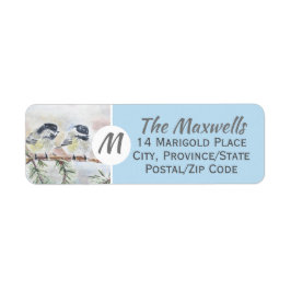 Monogram Winter Vogels Scène Retouradres Labels