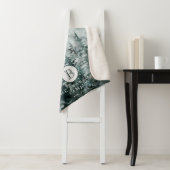 Monogram winterbosboompijn in de bijtende winter sherpa deken (In situ)