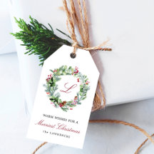 Monogram Wintergroen Krans Vakantie