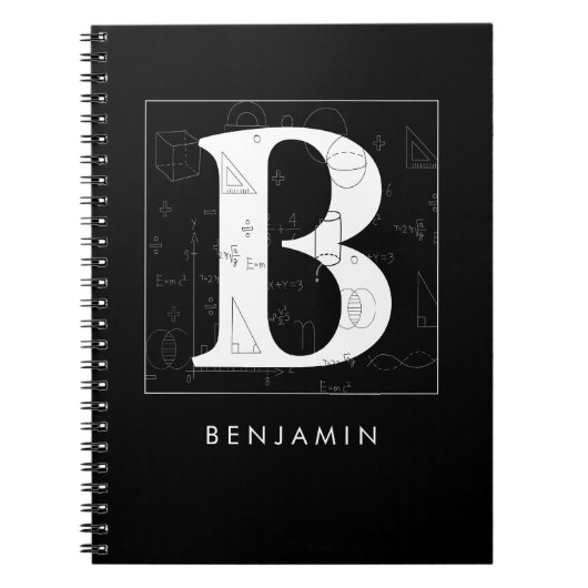 Monogram wiskunde - letter B Notitieboek (Voorkant)
