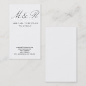 Monogram Wit Clean Consultant Visitekaartje (Voorkant / Achterkant)
