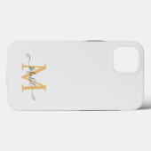 Monogram wit | Elegant minimalistisch Case-Mate iPhone Case (Achterkant (horizontaal))