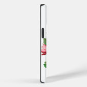 Monogram  wit en roze Magnolia Flowers Case-Mate iPhone Case (Achterkant / Rechts)