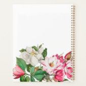 Monogram wit en roze Magnolia Flowers Planner (Achterkant)
