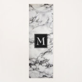 Monogram wit en zwart marmer yogamat (Voorkant)