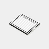 Monogram Wit en Zwarte Streep Post-it® Notes (Schuin)