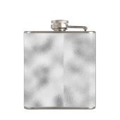 Monogram wit gemalen glas heupfles (Achterkant)