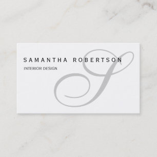 Monogram wit interieur designer Visitekaartje