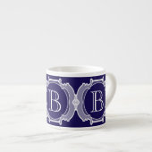 Monogram wit lijst espresso kop (Voorkant rechts)