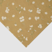 Monogram wit madeliefje bloemenpatroon tissuepapier (Detail)