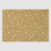 Monogram wit madeliefje bloemenpatroon tissuepapier (Voorkant)