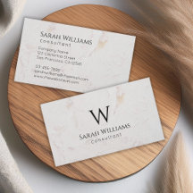 Monogram Wit Marmer Eenvoudig Modern Zwart Initiaa