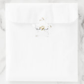 Monogram Wit Marmer Goud Glitter Naam Ster Sticker (Tas)
