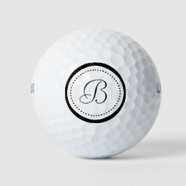 Monogram Wit met Stippen Golfballen
