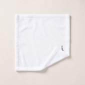 Monogram wit modern Handtekenscript Bad Handdoek (Wasdoekje)