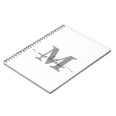 Monogram Wit Notitieboek Aangepast Initiaal & Naam (Linkerzijde)