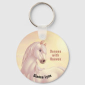 Monogram Wit Paard Sleutelhanger (Voorkant)