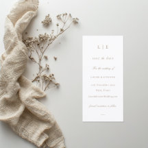Monogram Wit Roze Save The Date Huwelijk   
