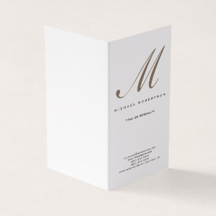 Monogram Wit Unieke Plain Modern Visitekaartje