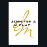 Monogram Witgoud Kleur Eenvoudig Modern Minimalist Kaart<br><div class="desc">Op zoek naar een functioneel en mooi ontwerp? Dit eenvoudige, minimalistische en moderne ontwerp is voor jou. Hoe zit het met dit ontwerp dat de aandacht op je vestigt?</div>