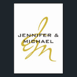 Monogram Witgoud Kleur Eenvoudig Modern Minimalist Kaart<br><div class="desc">Op zoek naar een functioneel en mooi ontwerp? Dit eenvoudige,  minimalistische en moderne ontwerp is voor jou. Hoe zit het met dit ontwerp dat de aandacht op je vestigt?</div>