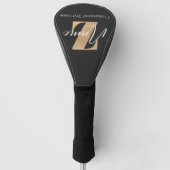 Monogram with Initial Z & Custom Name Personalized Golfheadcover (Voorkant)