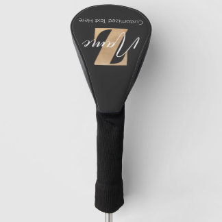 Monogram with Initial Z & Custom Name Personalized Golfheadcover