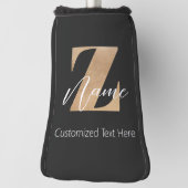 Monogram with Initial Z & Custom Name Personalized Golfheadcover (Draai 90)