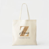 Monogram with Initial Z & Custom Name Personalized Tote Bag (Voorkant)
