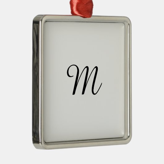MONOGRAM-WITTE AANGEPASTE AANGEPASTE MONOGRAM METALEN ORNAMENT (Rechts)