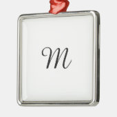 MONOGRAM-WITTE AANGEPASTE AANGEPASTE MONOGRAM METALEN ORNAMENT (Links)