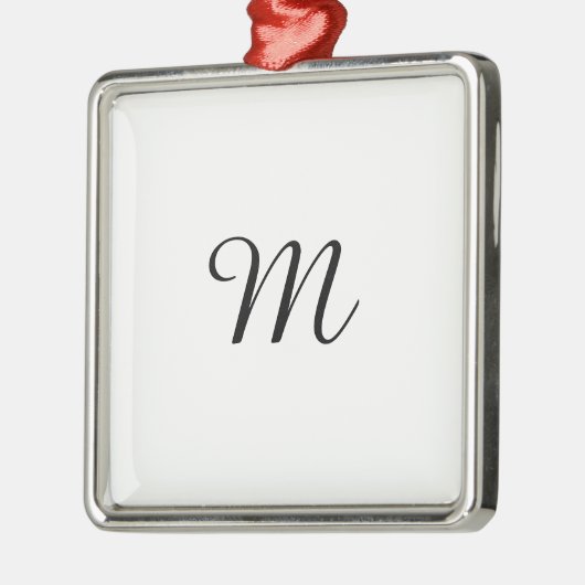 MONOGRAM-WITTE AANGEPASTE AANGEPASTE MONOGRAM METALEN ORNAMENT (Links)