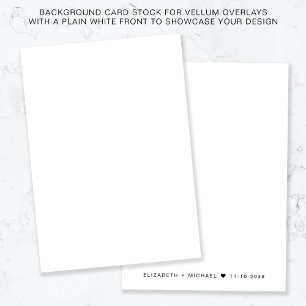 Monogram witte achtergrond voor Vellum Overlay Kaart