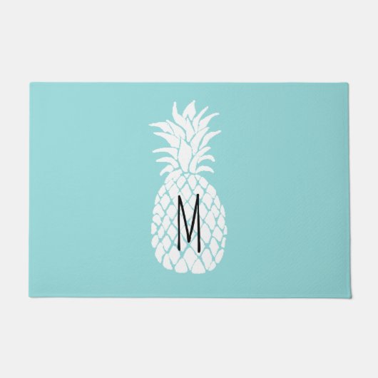monogram witte anananas deurmat (Voorkant)
