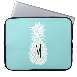 monogram witte anananas laptop sleeve