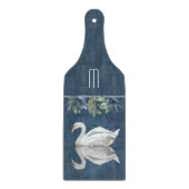 Monogram witte blauwe reflectie snijplank (Voorkant)