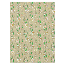 Monogram witte bloemenbeige achtergrond