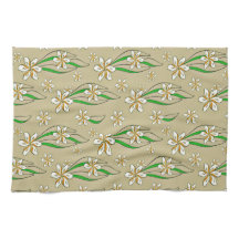 Monogram witte bloemenbeige achtergrond