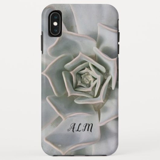 Monogram witte cactus bloem Case-Mate iPhone case (Achterkant)