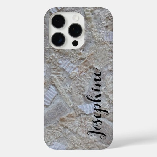 Monogram witte crème kalligrafie zwart abstract Case-Mate iPhone case (Achterkant)