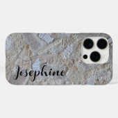 Monogram witte crème kalligrafie zwart abstract Case-Mate iPhone case (Achterkant (horizontaal))