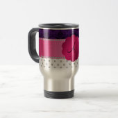 Monogram witte diamanten paarse damp reisbeker (Voorkant links)