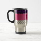 Monogram witte diamanten paarse damp reisbeker (Links)